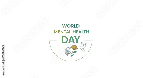 Symbolic design promoting global awareness for mental well-being and psychological health, fostering support and understanding within communities