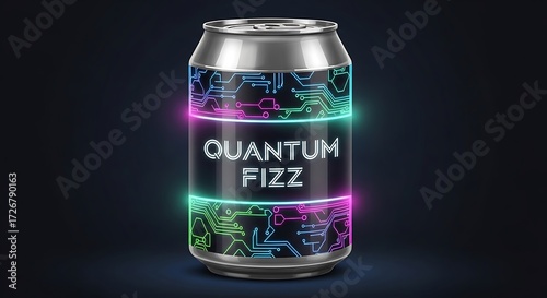 Futuristic drink can.