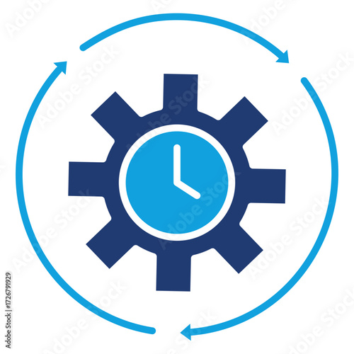 Efficiency Flat Blue Icon