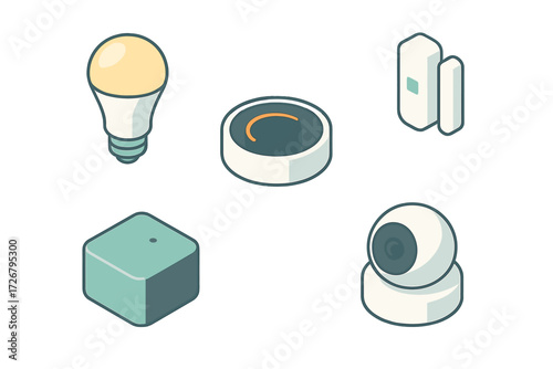 Smart home technology devices collection for modern connected living automation system setup and security solutions