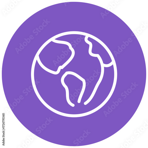 Geography line icon style
