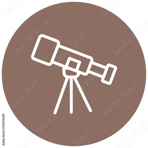 Telescope line icon style