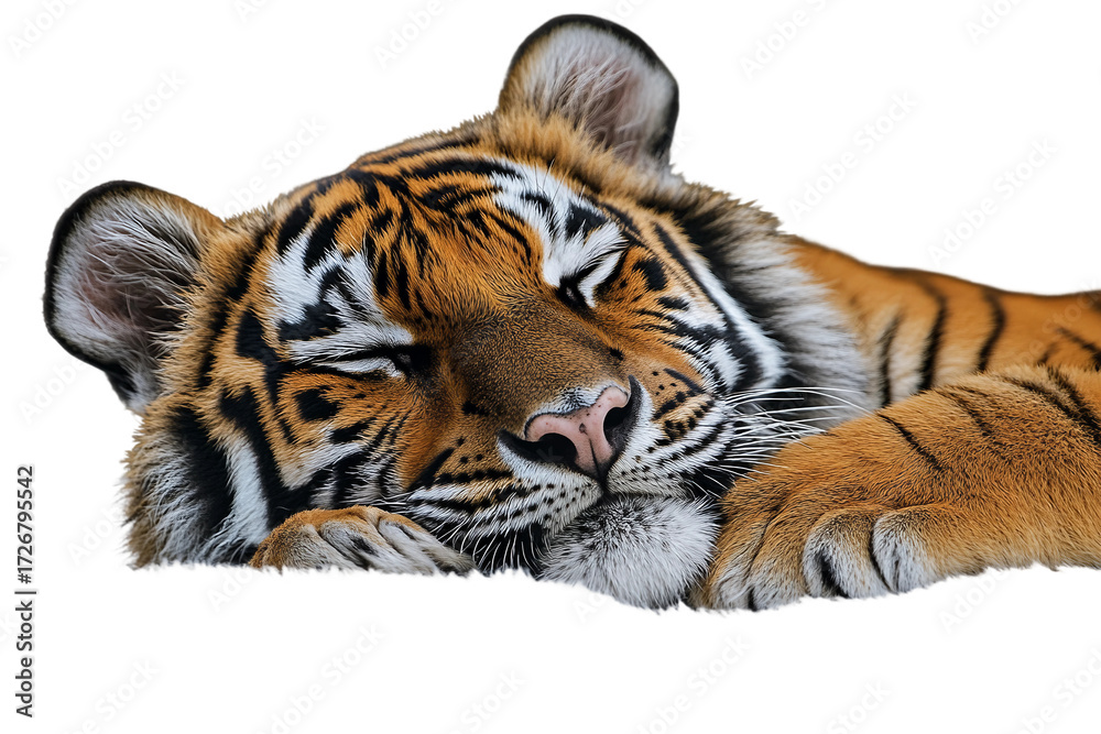 Obraz premium Royal Tiger Portrait isolated on transparent background