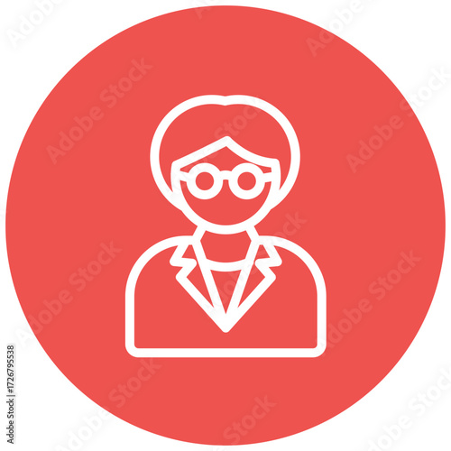 Professor line icon style