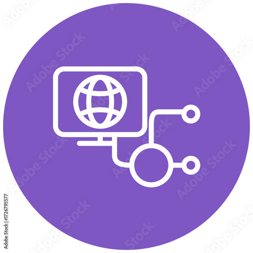 Internet line icon style
