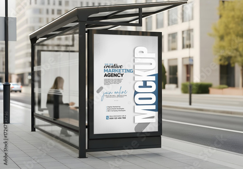 Billboard Mockup Bus Stop