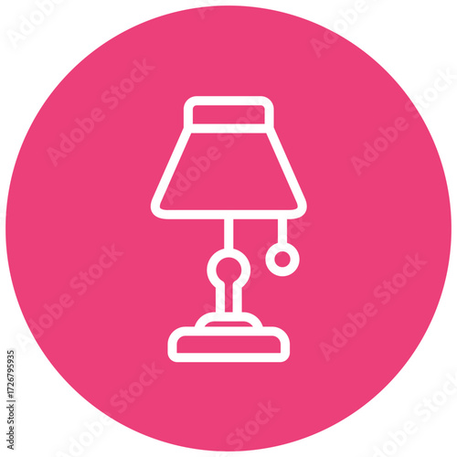 Table Lamp line icon style