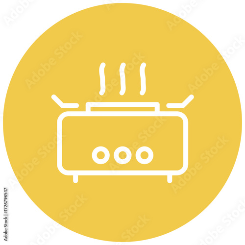 Stove line icon style