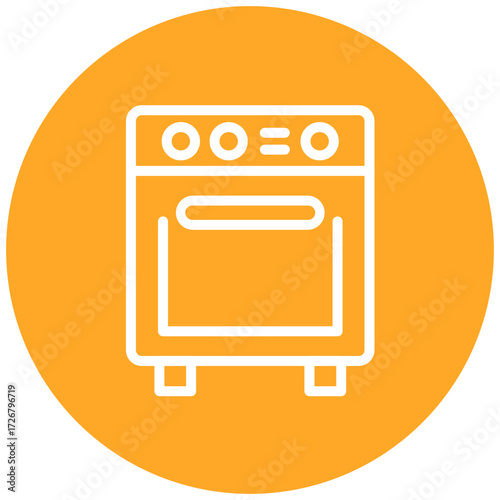 Oven line icon style