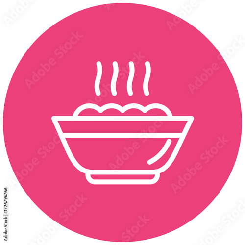 Bowl line icon style