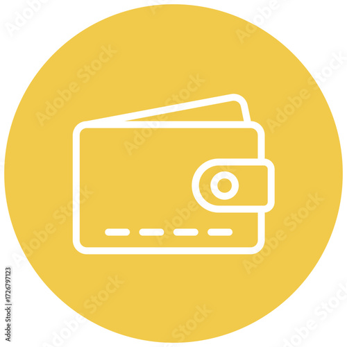Wallet line icon style