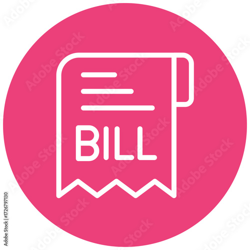 Bill line icon style