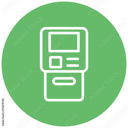 Atm Machine line icon style