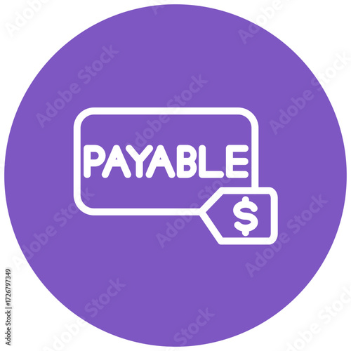 Payable line icon style