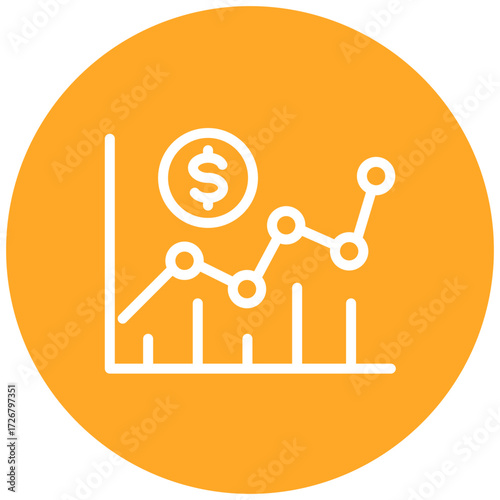 Bankrupt line icon style