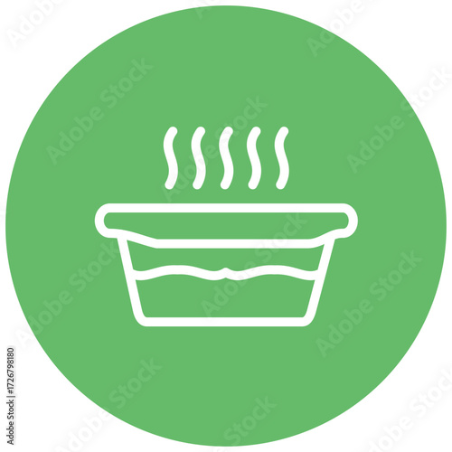Hot Tub Line Icon Style