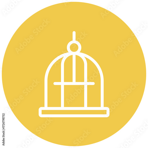 Cage Line Icon Style