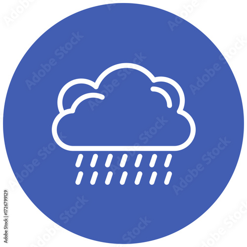 Hail Line Icon Style