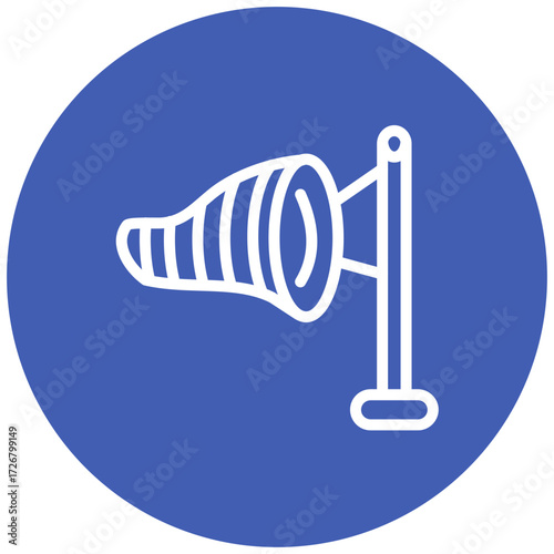 Windsock Line Icon Style