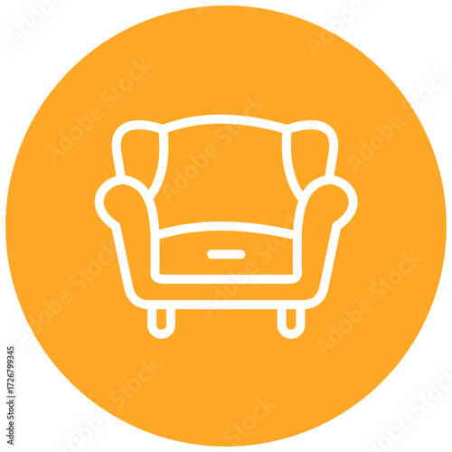 Armchair Line Icon Style