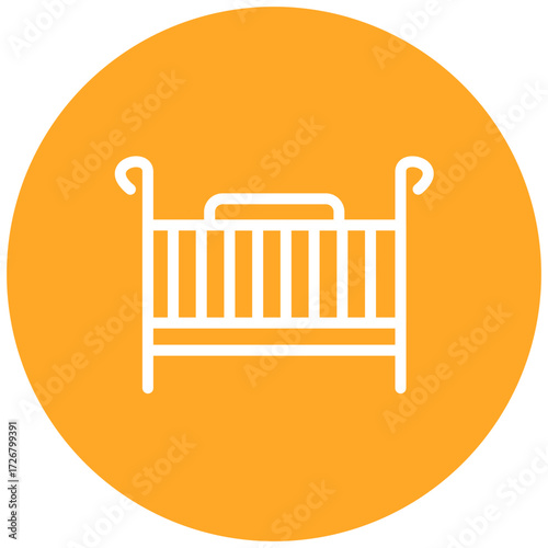 Crib Line Icon Style