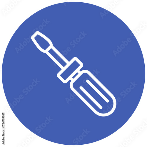 Screwdriver Line Icon Style