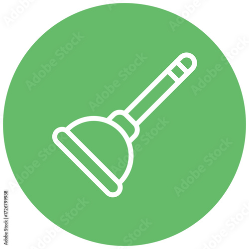 Plunger Line Icon Style