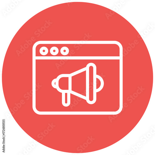 Online Marketing Line Icon Style