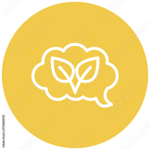 Think Green Line Icon Style
