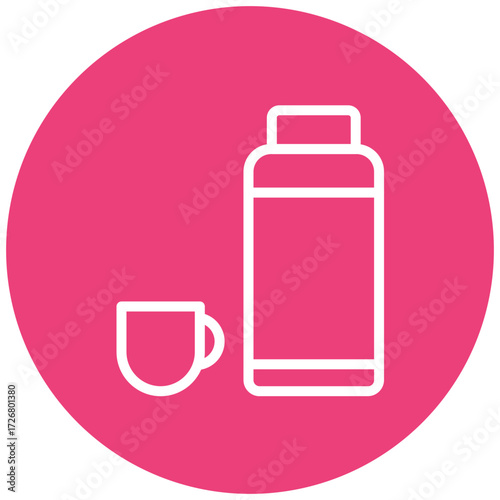 Thermos Line Icon Style