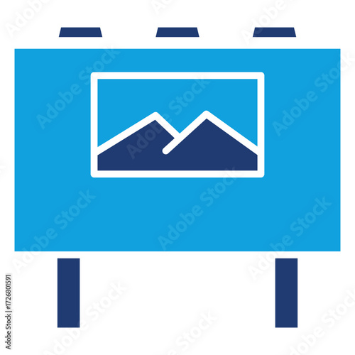 Bilboard Flat Blue Icon