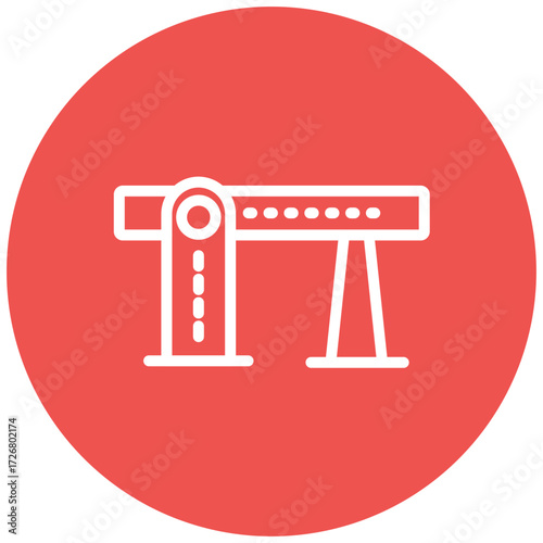 Toll Road Line Icon Style