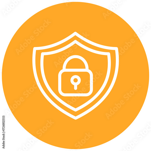 Data Protection Line Icon Style