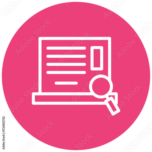Search Engine Line Icon Style