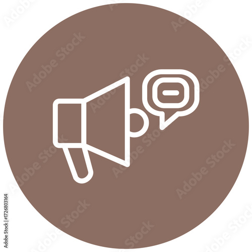 Media Campaign Line Icon Style