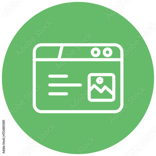 Web Portfolio Line Icon Style