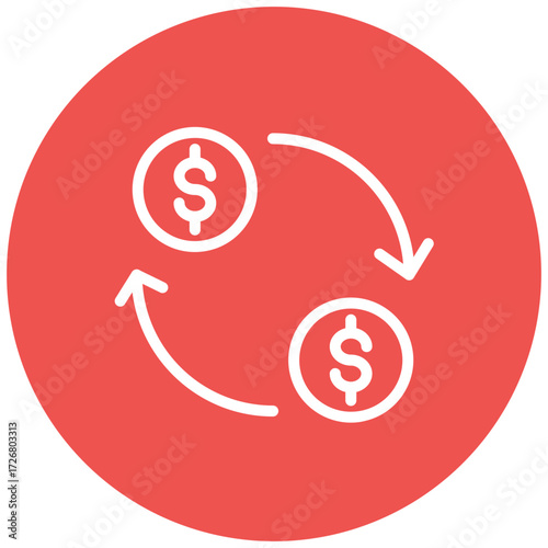 Money Exchange Line Icon Style
