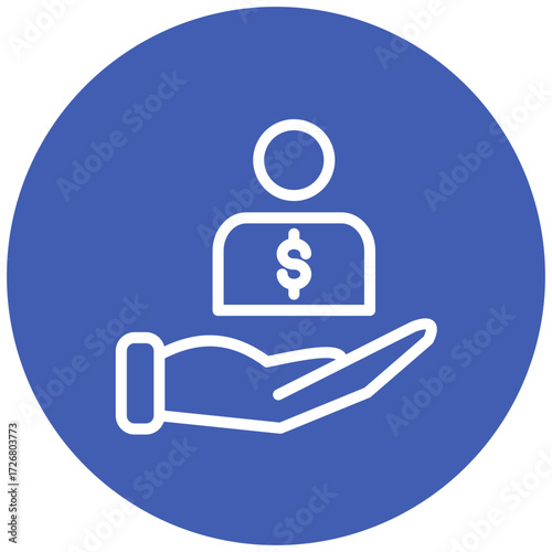 Personal Banking Line Icon Style