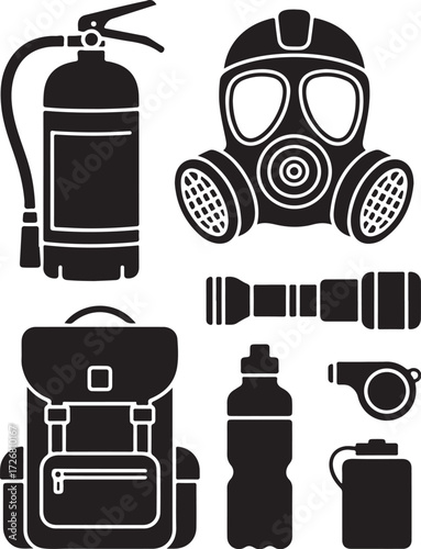 Safety gear kit for emergencies and survival