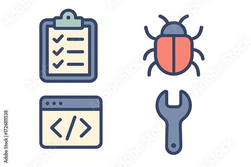 Fixing software bugs using a checklist and coding tools for efficient programming and troubleshooting tasks