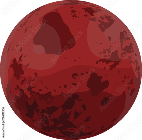 Red planet texture sphere, realistic 3D Mars design, cosmic astronomy object, outer space globe, celestial body illustration, planetary science background, universe