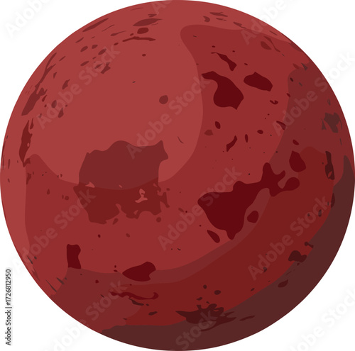 Red planet texture sphere, realistic 3D Mars design, cosmic astronomy object, outer space globe, celestial body illustration, planetary science background, universe