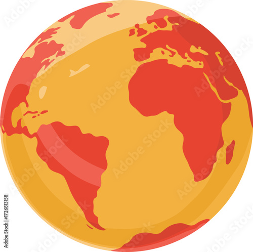 Red planet texture sphere, realistic 3D Mars design, cosmic astronomy object, outer space globe, celestial body illustration, planetary science background, universe