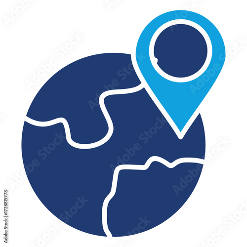 Geolocation Flat Blue Icon