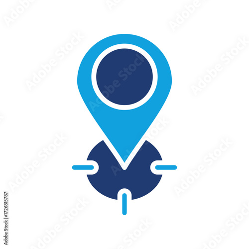 Position Flat Blue Icon
