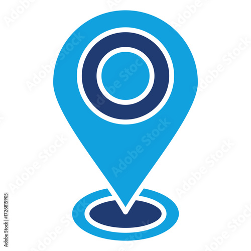 Location Flat Blue Icon
