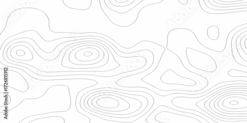 Topographic map background geographic line map with seamless ornament design. The black on white contours vector topography stylized height of the lines map.