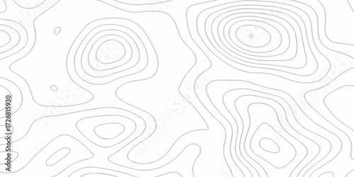 Topographic map background geographic line map with seamless ornament design. The black on white contours vector topography stylized height of the lines map.