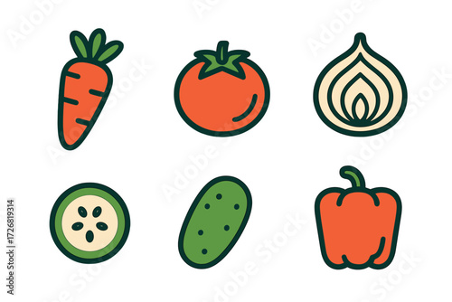 Colorful collection of fresh vegetables representing healthy eating choices for the kitchen
