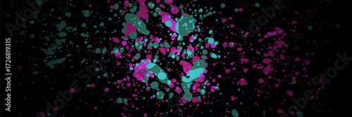 Car sticker wrap banner abstract sporty lines pink blue greenish grunge color combination brush storm thunder modern pattern racing motorsport.